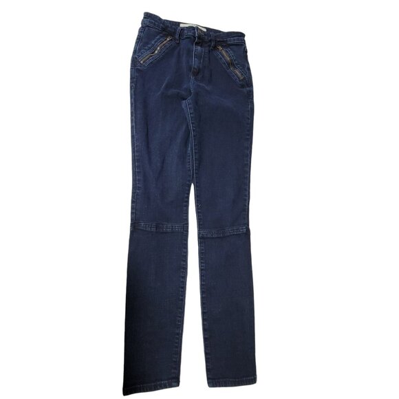 Abercrombie & Fitch Jeans Womens Size 2 Skinny Mid Rise Dark Wash Denim Pants - Picture 2 of 6